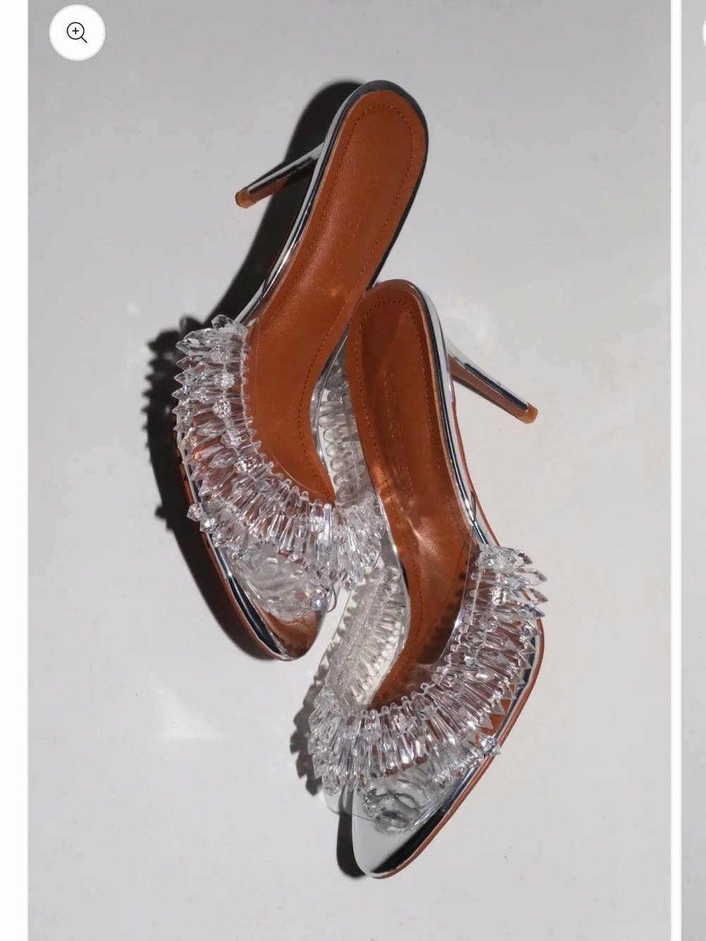 Cult of Coquette Goldie Clear Drip Chandelier Open Toe Mules 80 mm